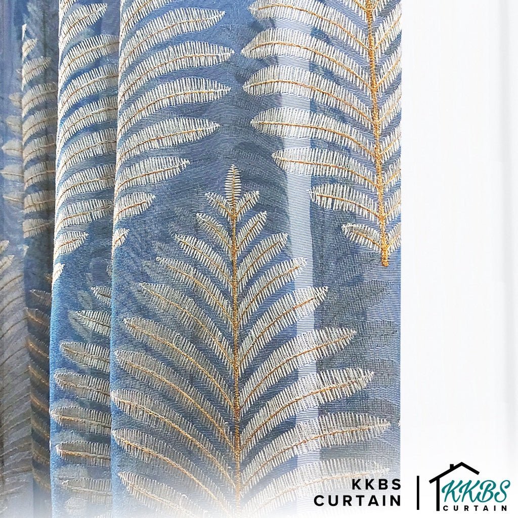 Avarna Sheer Curtain Custom Made - Blue - Anchor Premium Add-On - Image 2