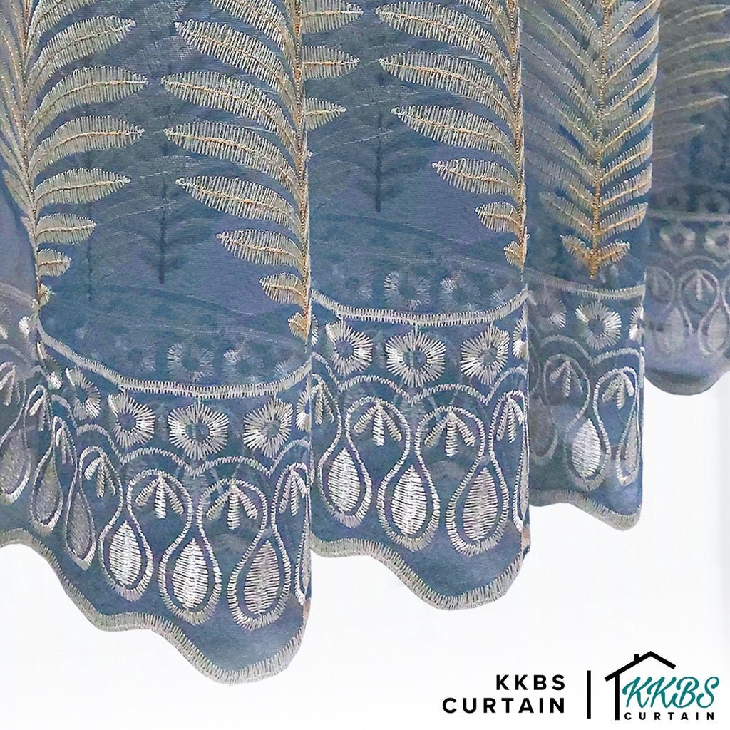 Avarna Sheer Curtain Custom Made - Blue - Anchor Premium Add-On - Image 3