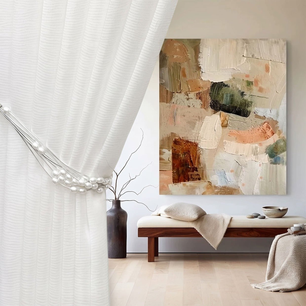 Dante Sheer Curtain Custom Made - Beige - Anchor Premium Add-On - Image 3