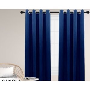 Canola 80%+ Blackout Curtain Minimalist Hook & Eyelet