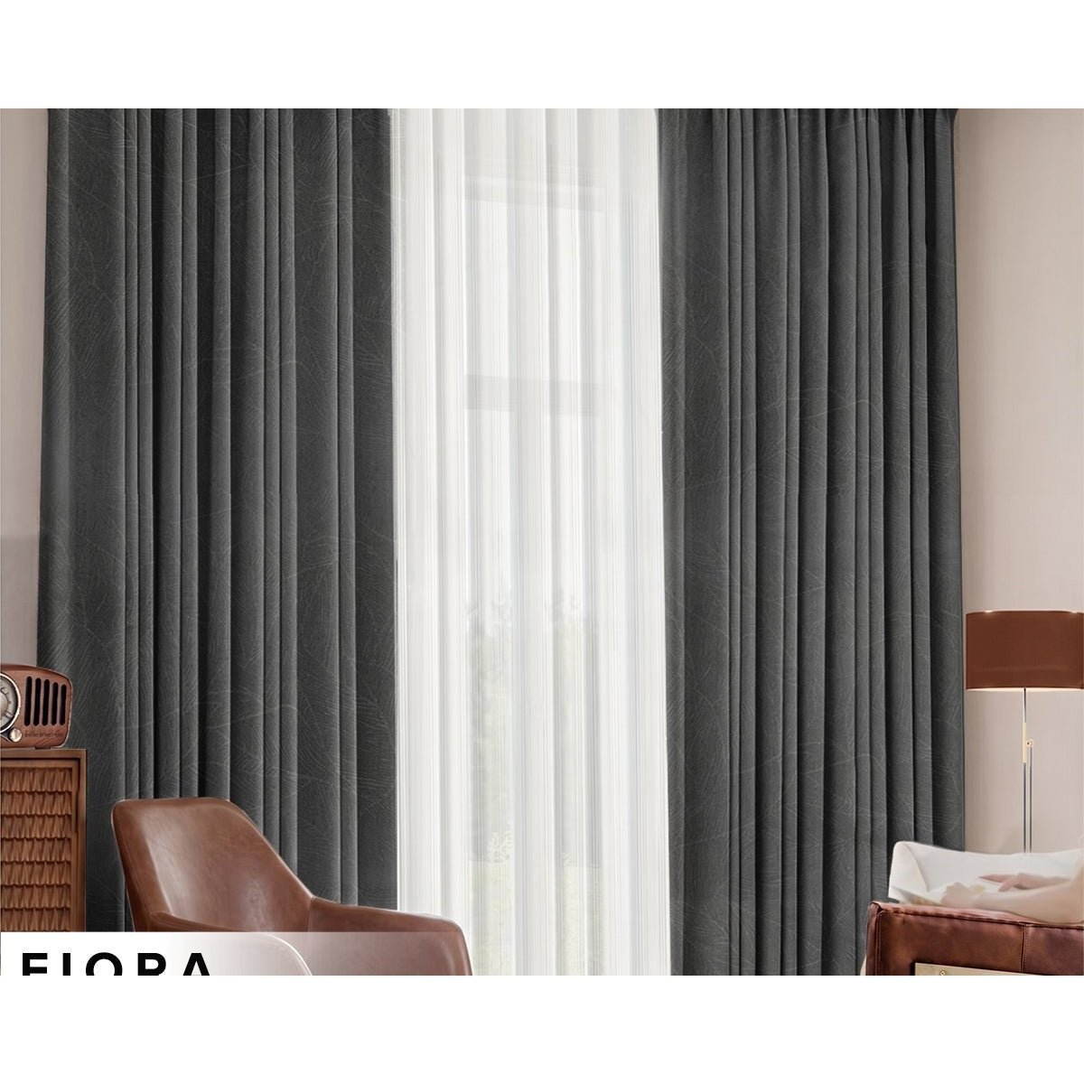 Fiora 98-99.9% Blackout Curtain Ready Made - Extra Width