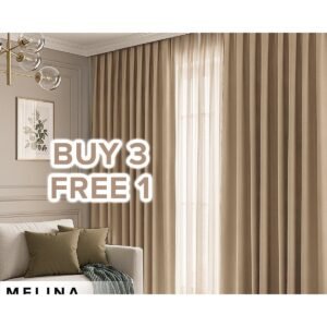Melina 90-98% Blackout Curtain Ready Made - Extra Width