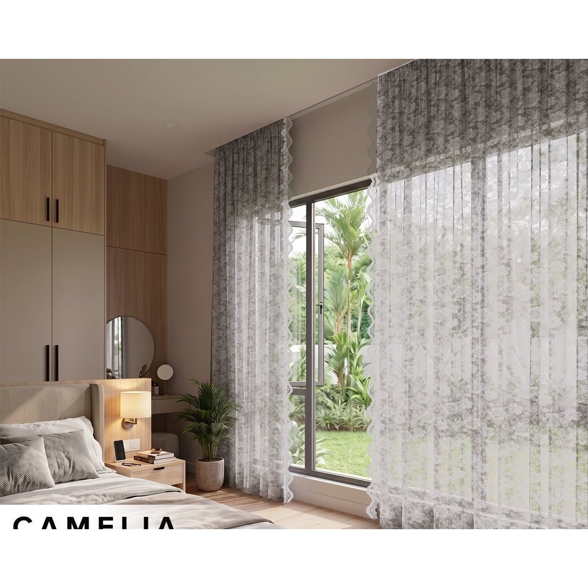Camelia Lace Sheer Curtain Ready Made