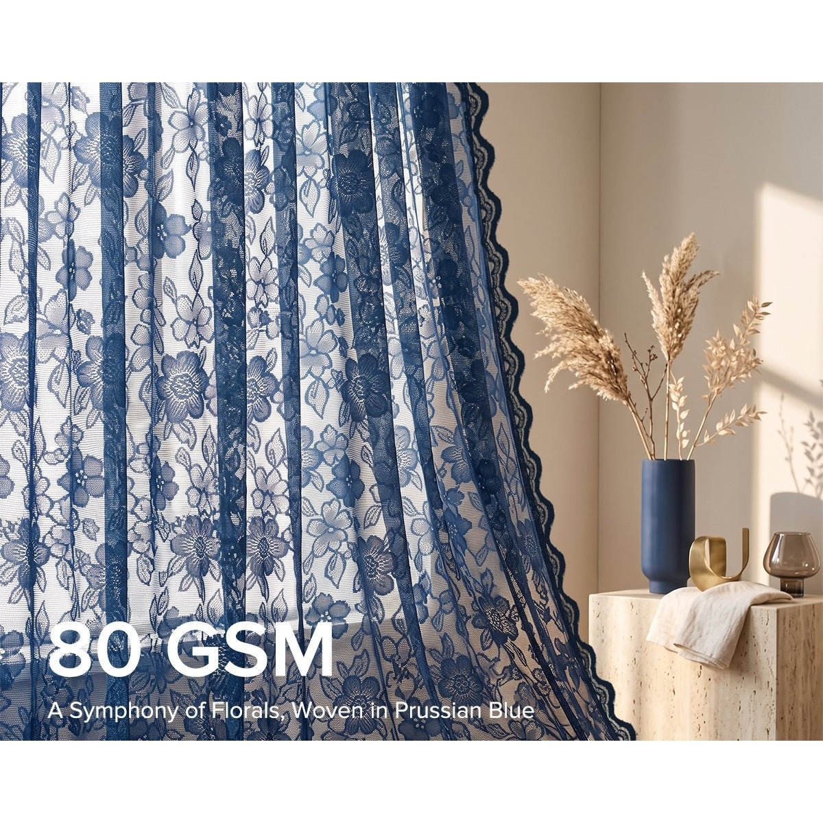 Camelia Lace Sheer Curtain Ready Made - Image 2