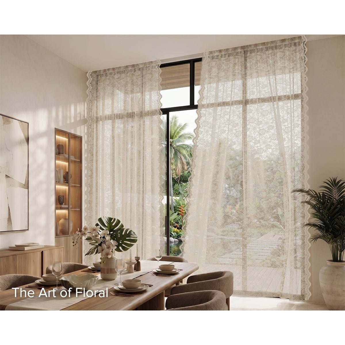 Camelia Lace Sheer Curtain Ready Made - Image 3