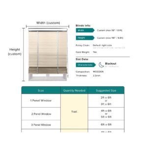 Alessio 35mm Faux Wood Blinds Waterproof Custom Made