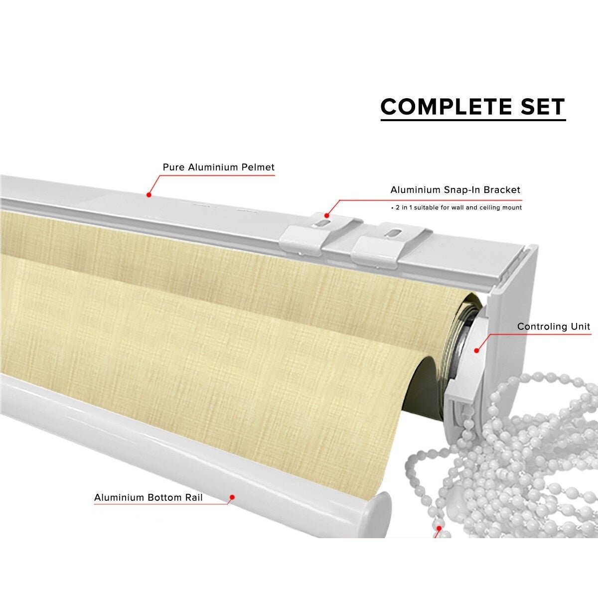 Amelio 100% Blackout Roller Blinds Custom Made