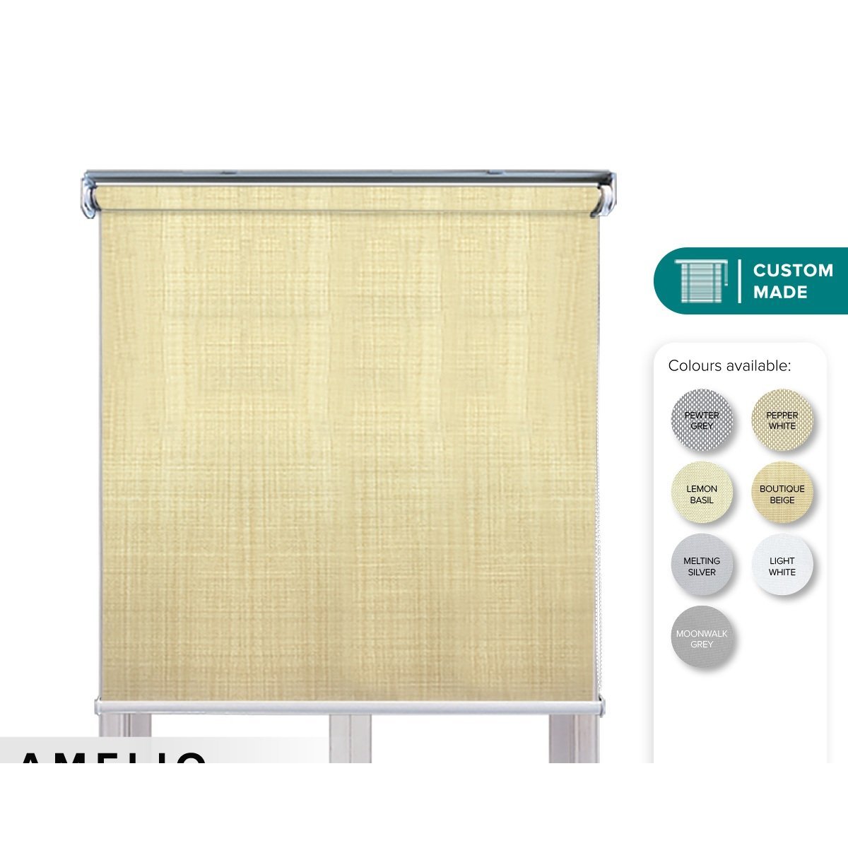 Amelio 100% Blackout Roller Blinds Custom Made - Image 3