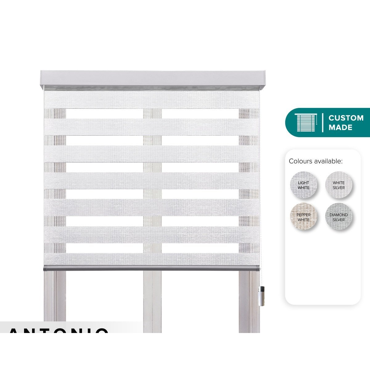 Antonio Blackout Zebra Blinds Custom Made - Image 2