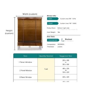 Calixto 50mm Timber Blinds / Wooden Blinds Custom Made