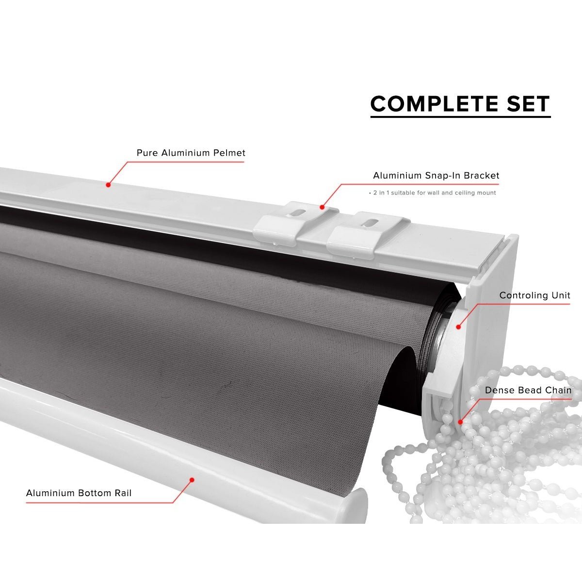 Carmelo 100% Blackout Roller Blinds Custom Made - Image 2