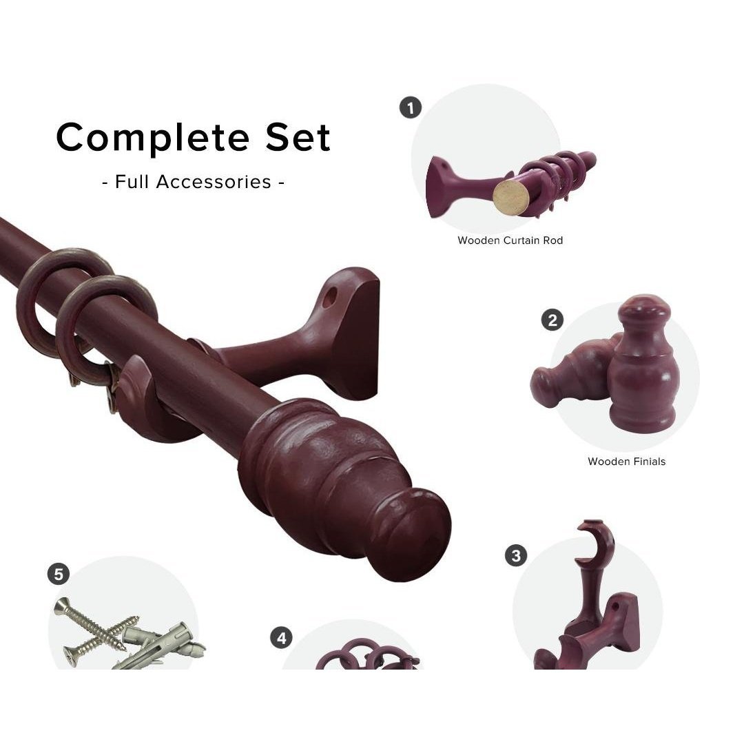 Aarony Wooden Curtain Rod - Image 2